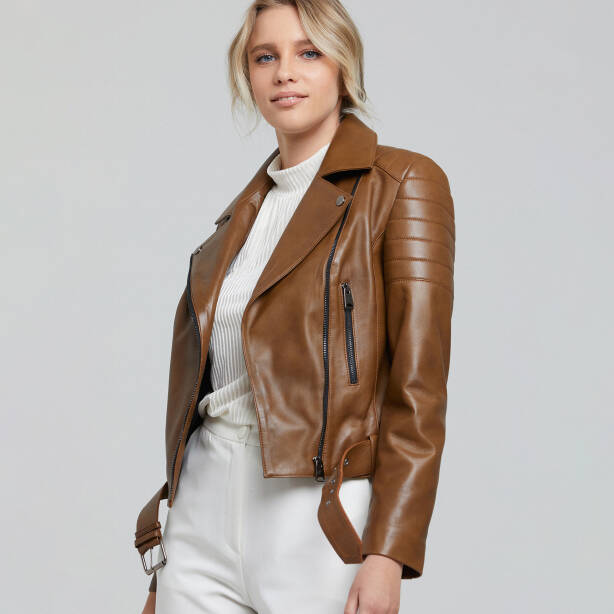 Taba Hakiki Deri Kadın Deri Ceket - K22IDM320251-Q7C - 1