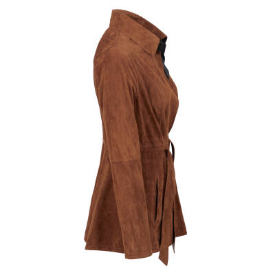 Taba Deri Kadın Deri Ceket - K23IDM320360-R69 - 3