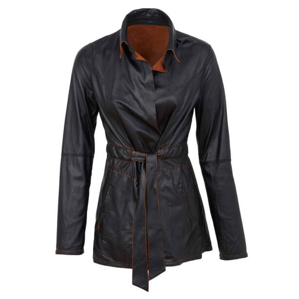 Taba Deri Kadın Deri Ceket - K23IDM320360-R69 - 5