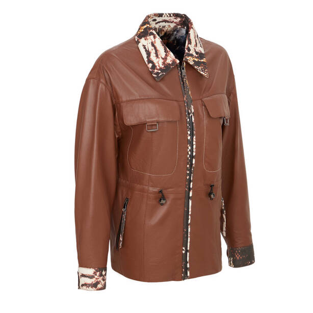 Taba Deri Kadın Deri Mont - K22KDM320288-Q7C - 2