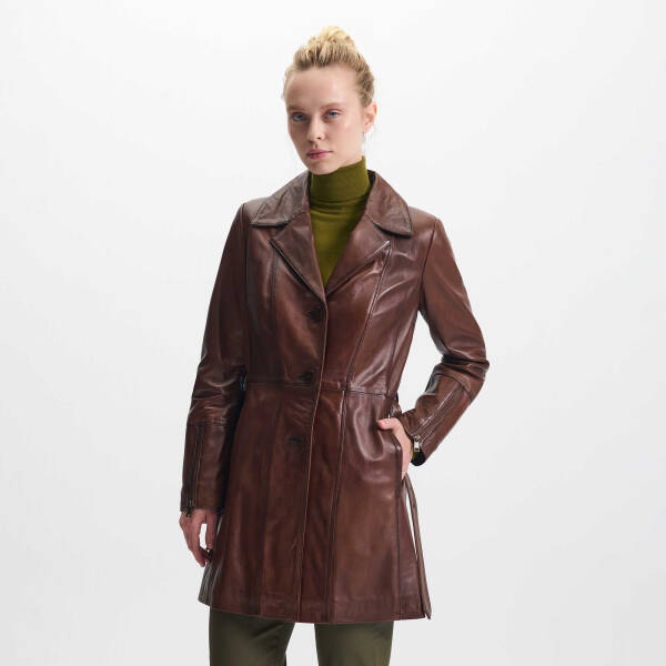 Taba Deri Kadın Deri Mont - K24KDM320442-Q7C - 5