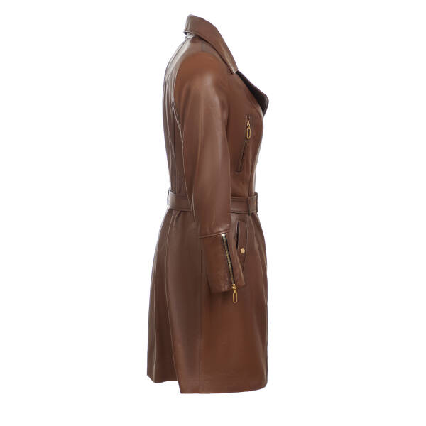 Taba Hakiki Deri Kadın Deri Trençkot - K24KDM320444-R51 - 3