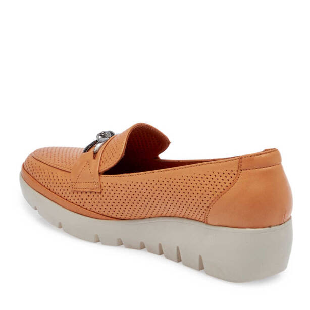 Taba Deri Kadın Dolgu Topuklu Ayakkabı - K24I1AY67105-A29 - 2