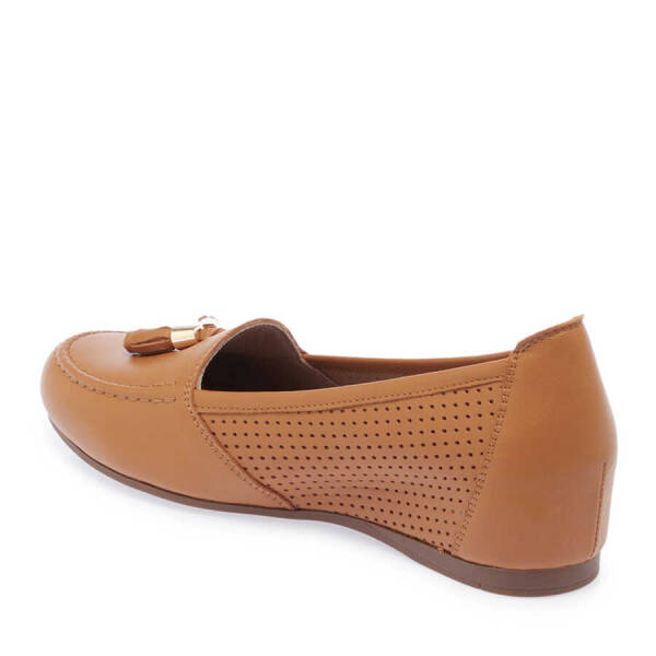 Taba Deri Kadın Dolgu Topuklu Ayakkabı - K24I1AY67303-A29 - 2