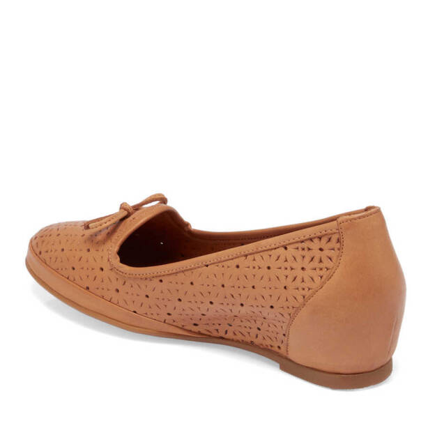 Taba Hakiki Deri Kadın Dolgu Topuklu Ayakkabı - K24I1AY67353-A29 - 3