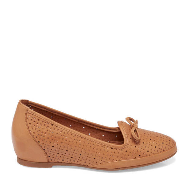 Taba Hakiki Deri Kadın Dolgu Topuklu Ayakkabı - K24I1AY67353-A29 - 1