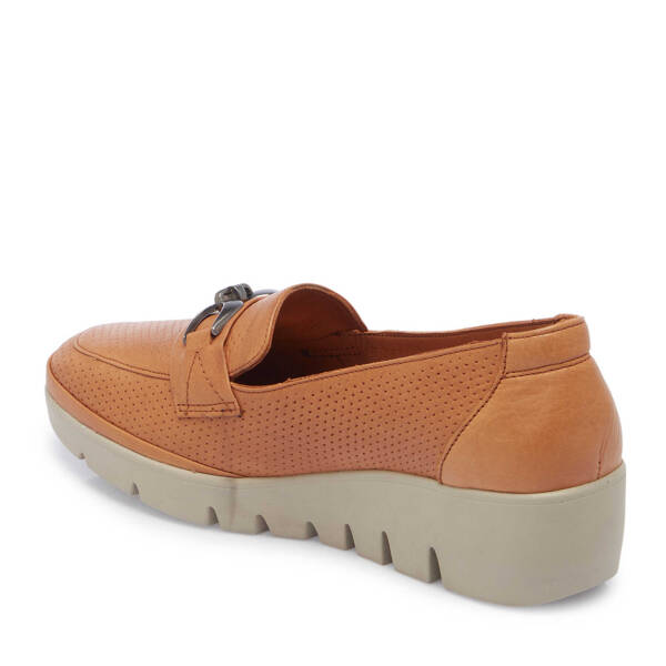 Taba Deri Kadın Dolgu Topuklu Ayakkabı - K25I1AY67845-A29 - 2