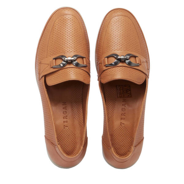 Taba Deri Kadın Dolgu Topuklu Ayakkabı - K25I1AY67845-A29 - 5