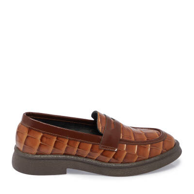  Taba Deri Kadın Loafer - K24S1AY67625-N80 - 3