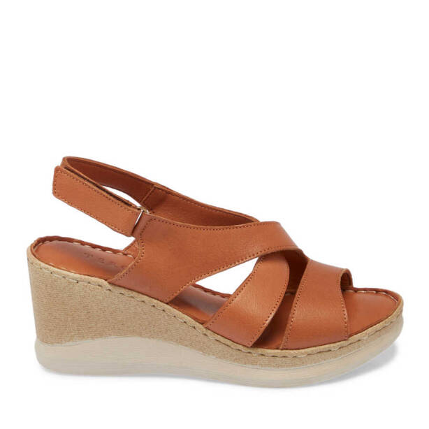 Taba Deri Kadın Sandalet - K24Y1SN67149-A29 - 3