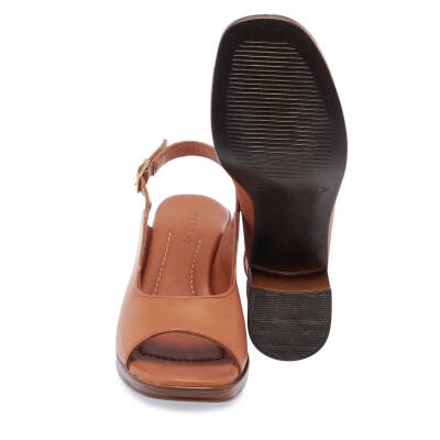  Taba Deri Kadın Sandalet - K24Y1SN67257-A29 - 4