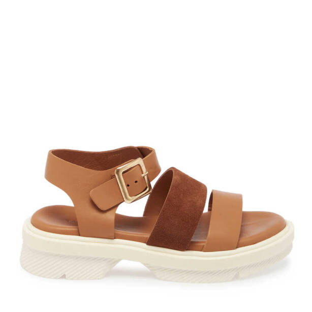 Taba Deri Kadın Sandalet - K24Y1SN67261-A29 - 3