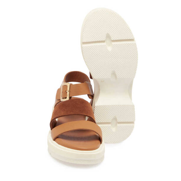 Taba Deri Kadın Sandalet - K24Y1SN67261-A29 - 4