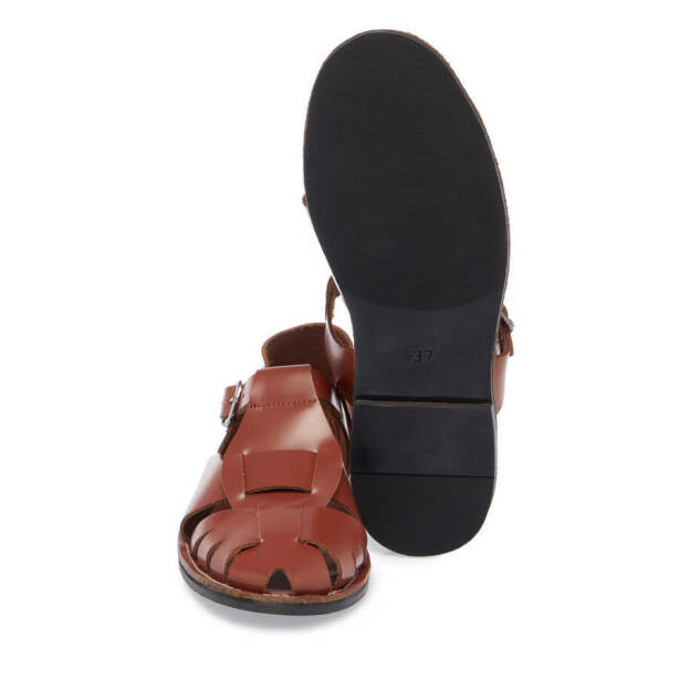 Taba Deri Kadın Sandalet - K24Y1SN67405-A29 - 4