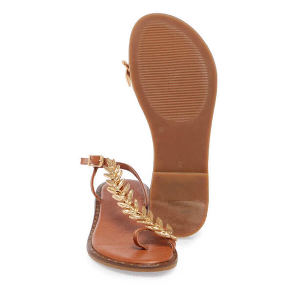 Taba Deri Kadın Sandalet - K24Y1SN67406-A29 - 4