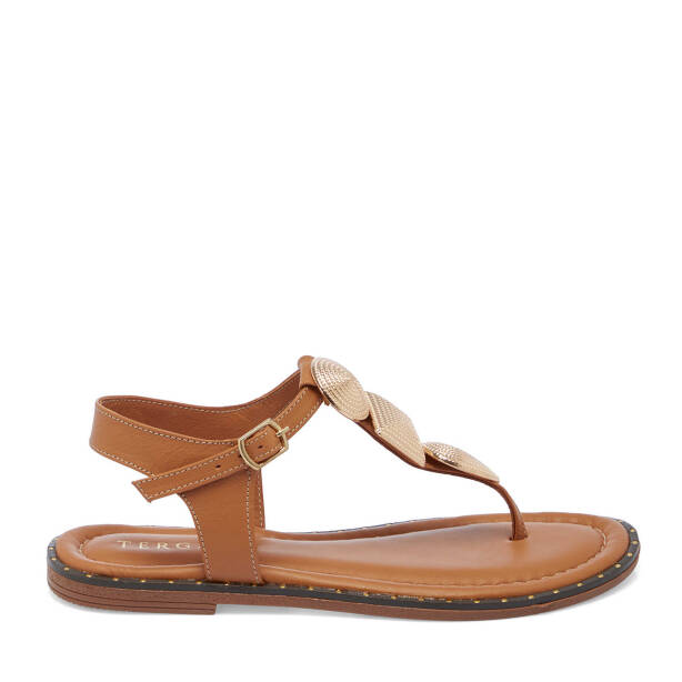 Taba Hakiki Deri Kadın Sandalet - K25Y1SN67781-A29 - 1