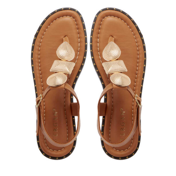 Taba Hakiki Deri Kadın Sandalet - K25Y1SN67781-A29 - 5