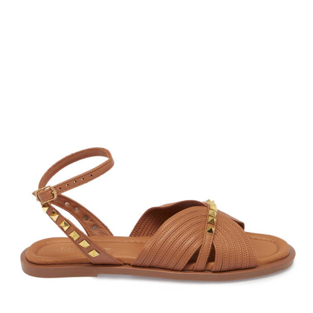 Taba Deri Kadın Sandalet - K25Y1SN67783-A29 - Tergan