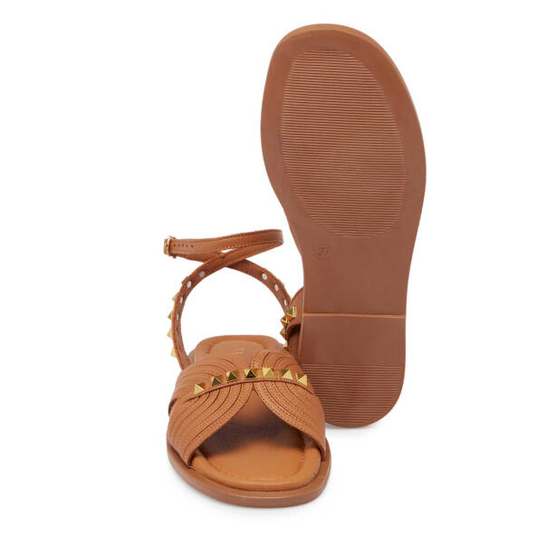 Taba Deri Kadın Sandalet - K25Y1SN67783-A29 - Tergan