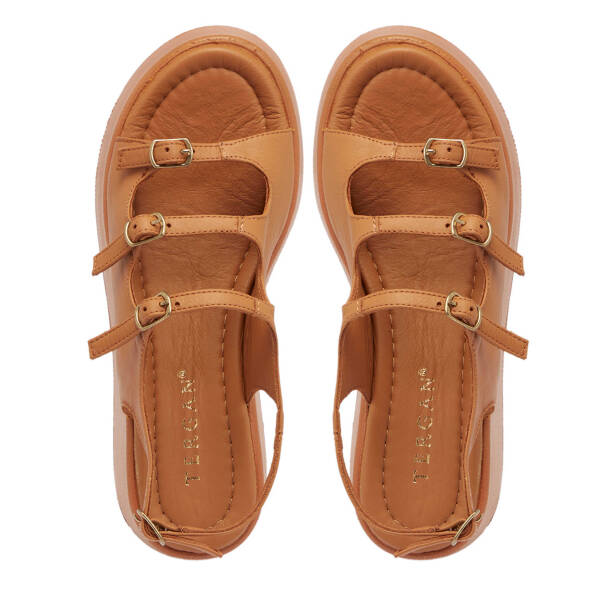Taba Hakiki Deri Kadın Sandalet - K25Y1SN67784-A29 - 5