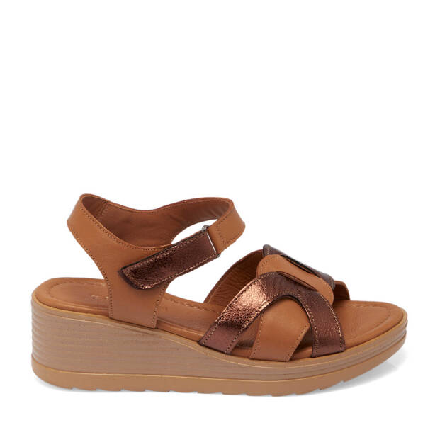 Taba Hakiki Deri Kadın Sandalet - K25Y1SN67791-A29 - 1
