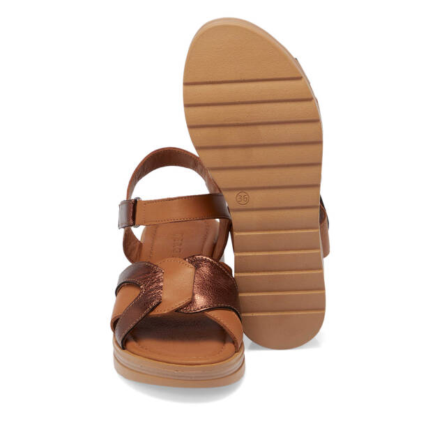 Taba Hakiki Deri Kadın Sandalet - K25Y1SN67791-A29 - 4