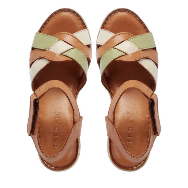 Taba Hakiki Deri Kadın Sandalet - K25Y1SN67835-A29 - 5