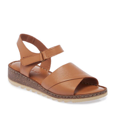 Taba Deri Kadın Sandalet - K25Y1SN67837-A29 - 1