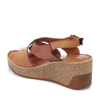 Taba Deri Kadın Sandalet - K25Y1SN67838-A29 - 2