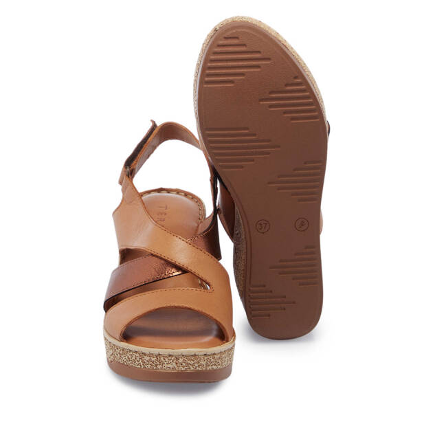 Taba Hakiki Deri Kadın Sandalet - K25Y1SN67838-A29 - 4