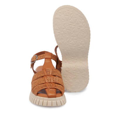 Taba Deri Kadın Sandalet - K25Y1SN67865-A29 - 4