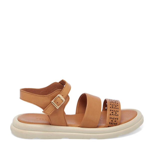Taba Deri Kadın Sandalet - K25Y1SN67892-A29 - Tergan