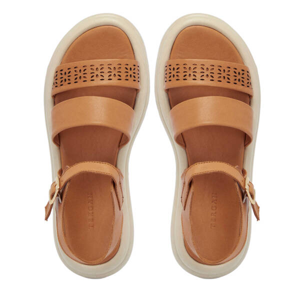 Taba Deri Kadın Sandalet - K25Y1SN67892-A29 - Tergan