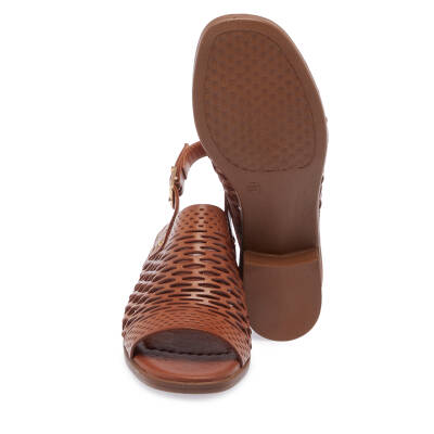 Taba Deri Kadın Sandalet - K25Y1SN67928-A29 - 4