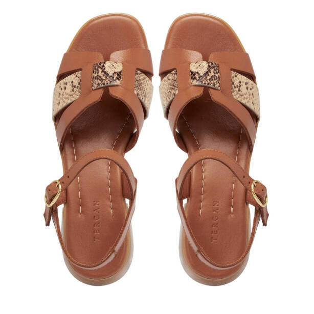 Taba Hakiki Deri Kadın Sandalet - K25Y1SN67932-A29 - 5