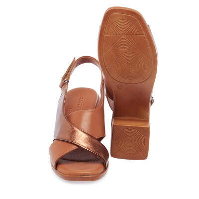 Taba Deri Kadın Sandalet - K25Y1SN67934-A29 - 4