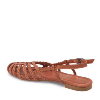 Taba Deri Kadın Sandalet - K25Y1SN67954-A29 - 2