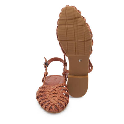 Taba Deri Kadın Sandalet - K25Y1SN67954-A29 - 4