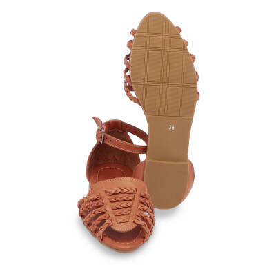 Taba Deri Kadın Sandalet - K25Y1SN67955-A29 - 4