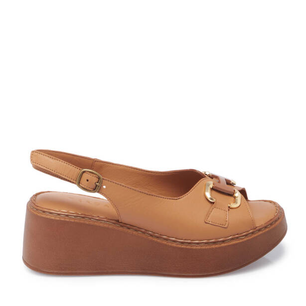Taba Hakiki Deri Kadın Sandalet - K25Y1SN67979-A29 - 3