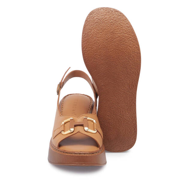 Taba Hakiki Deri Kadın Sandalet - K25Y1SN67979-A29 - 4