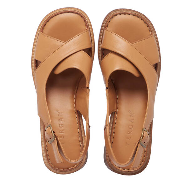 Taba Hakiki Deri Kadın Sandalet - K25Y1SN67980-A29 - 5