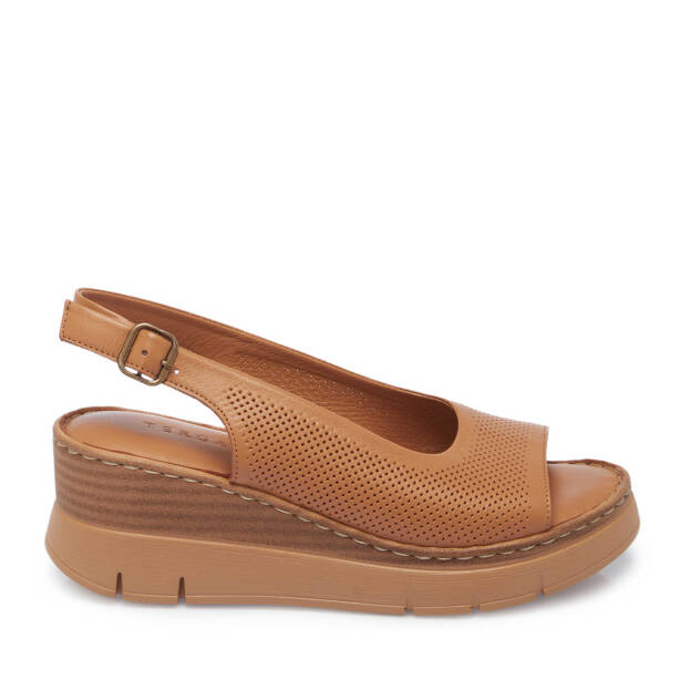 Taba Hakiki Deri Kadın Sandalet - K25Y1SN67981-A29 - 1