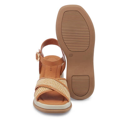Taba Deri Kadın Sandalet - K25Y1SN68055-A29 - 4