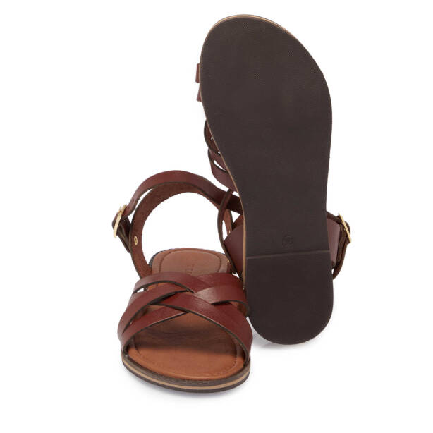 Taba Hakiki Deri Kadın Sandalet - K25Y1SN68068-I51 - 4