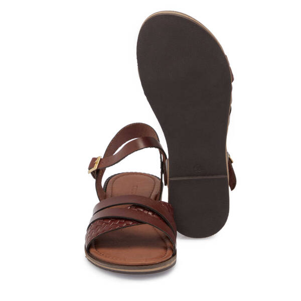 Taba Hakiki Deri Kadın Sandalet - K25Y1SN68069-I51 - 4