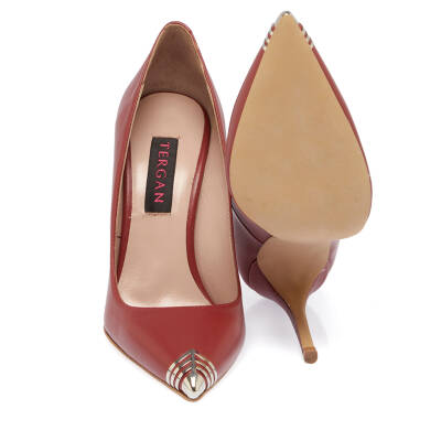 Kırmızı Deri Kadın Stiletto - K24I1AY67390-R34 - 4