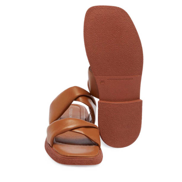 Taba Hakiki Deri Kadın Terlik - K24Y1TR67130-A29 - 4