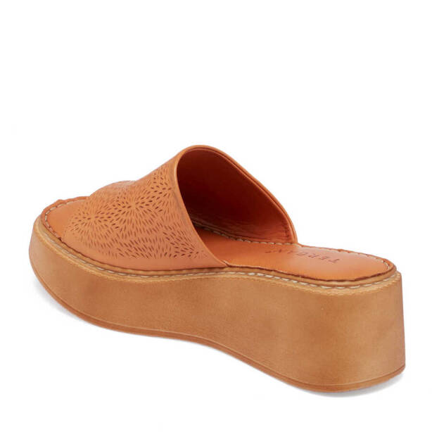 Taba Hakiki Deri Kadın Terlik - K24Y1TR67218-A29 - 3