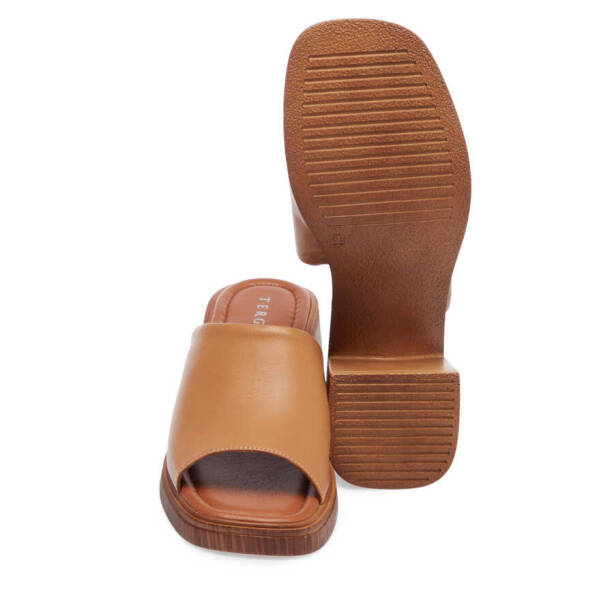 Taba Hakiki Deri Kadın Terlik - K24Y1TR67246-A29 - 4